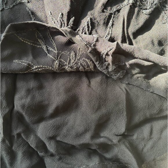 GHOST Made in England Black Slip Dress Rose Floral Bias Cut 90s Size M / 3 - Picture 8 of 9